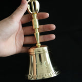 Brass  Altar Bell Supplies triple moon Pentagram Ritual Bells wicca ceremony Divination Astrological tool altar prop Ornaments