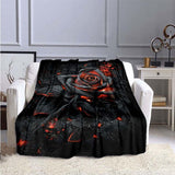 Burnt Rose Printed Quilts Fleece Blankets Birthday Gifts Valentine's Day Holiday Throw Blankets