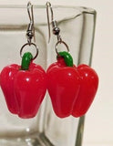 Capsicum Earrings Pepper Charm, Food Jewelry Bell Pepper Earrings, Pepper Jewelry Miniature Food Earrings Mini Food Jewellery