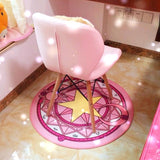 Cartoon Card Captor Sakura Rug Mat Magic Array Carpet Doormat Antislip Plush Princess Creative Handmade Living Room Coffee Table