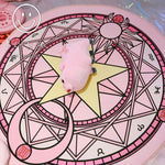 Cartoon Card Captor Sakura Rug Mat Magic Array Carpet Doormat Antislip Plush Princess Creative Handmade Living Room Coffee Table