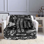 Cat Ouija Board Symbol Throw Blanket Satan666 Plush Blanket Soft Panther Skull Cozy Blankets for Sofa Chair Bed blankets|Blankets|