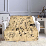 Cat Ouija Board Symbol Throw Blanket Satan666 Plush Blanket Soft Panther Skull Cozy Blankets for Sofa Chair Bed blankets|Blankets|