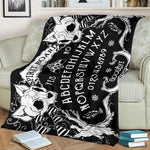 Cat Skulls Ouija Board Throw Blanket Witchy Premium Blanket Gothic Home Decor Goth Blanket Halloween Decor Witchcraft Blanket