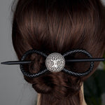 Celtics Leather Hair Pin For Women Handmade Life Tree Headwear Reven Snake Fox Hair Accessories