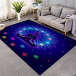 Chakra Carpets for Living Room Zen Theme Rectangle Area Rug Colorful tapis Flower of Life Geometric Floor Mat Hot