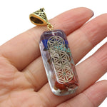 Charms Orgonite Amulet Crystal Pendants Reiki Heal 7 Chakras Gold-plated Yoga Meditation Resin Jewelry for Making Necklace Gift