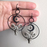 Claw Witch'sThe Beast Comes At Night Moon Earrings Crescent Darkly The Sacred Punk Handmade Statement Jewelry Goth