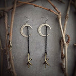 Claw Witch'sThe Beast Comes At Night Moon Earrings Crescent Darkly The Sacred Punk Handmade Statement Jewelry Goth