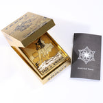 Gold Foil  PVC Waterproof  3D Coffee Color Retro Tarot Card