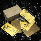 Gold Foil  PVC Waterproof  3D Coffee Color Retro Tarot Card