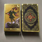 Gold Foil  PVC Waterproof  3D Coffee Color Retro Tarot Card