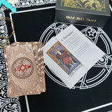 Gold Foil  PVC Waterproof  3D Coffee Color Retro Tarot Card