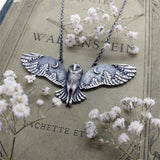 Creativity Retro Exquisite Fashion Barn owl Moon  Forest Necklace