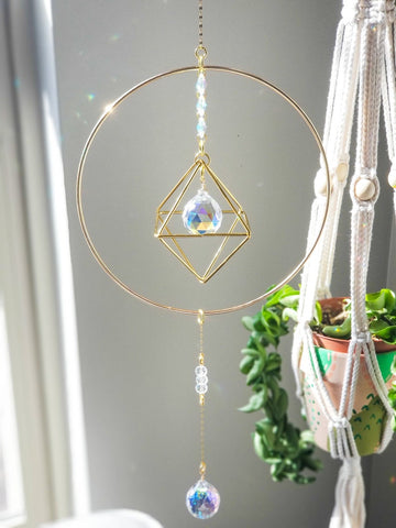 Crystal Sun Catcher Light Catcher Prism Sphere Window Decor Rainbow Maker Celestial Gift