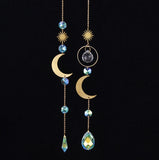 Crystal Suncatcher Crescent Moon Rainbow Catcher Home Decor Celestial Jewelry