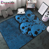 DARMIAN 3D Living Room Carpet Gothic Style Skull Print Plush Soft Floor Decoration Rug Washable Home Bedroom Floor Bedside Mats