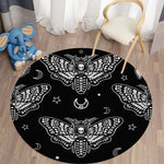 Death Moth Carpets Area Rug Gothic Skull Round Carpet Floor Mat  Rug Mat