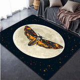 Death Moth Skull head Area Rugs Non-Slip Floor Mat Doormats Home Runner Rug Carpet for Bedroom