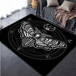 Death Moth Skull head Area Rugs Non-Slip Floor Mat Doormats Home Runner Rug Carpet for Bedroom