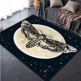 Death Moth Skull head Area Rugs Non-Slip Floor Mat Doormats Home Runner Rug Carpet for Bedroom