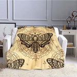 Death Moth Skull head Pattern Blanket Throw Blanket Gift Coca-Cola Flannel Blanket Warm Plush Throw for Bed Sofa Couch