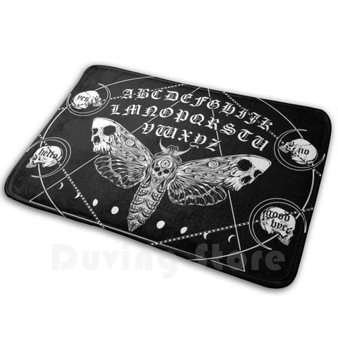 Death Moth Spirit Board Mat Rug Carpet Anti-Slip Floor Mats Bedroom Spirit Board Death Moth Goth Moth Gothic Magic Magical