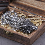 Dragon Pendant Necklaces Titanium Steel Jewelry Animal Head Necklace Punk Men Accessories Dragon Pendant Jewelry