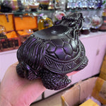 Dragon Tortoise Resin Crafts Crystal Ball Base Jade Ball Display Stand Home Office Collections Lucky Mascot Feng Shui Ornaments