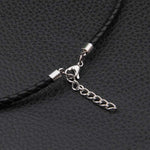 Magicun Viking~100% really leather necklace with stainless steel end clasp and end chain