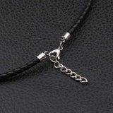Magicun Viking~100% really leather necklace with stainless steel end clasp and end chain