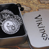 Magicun Viking Great~new arrival stainless steel Viking Wolf rune pendant necklace men gift