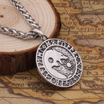 Magicun Viking Great~new arrival stainless steel Viking Wolf rune pendant necklace men gift
