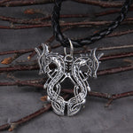 Double Dragon Retro Necklace Slavic Viking Antique Handmade Norse Pendants&Necklaces Charm Metal Choker