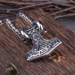 soldier stainless steel viking rune mix skull head pendant necklace punk heavy titaniums steel jewelry for men