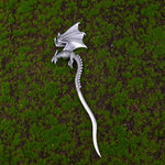 Ethic Dragon Hairsticks Silver Axe Sword Hair Accessories Witch Snake Triple Moon Pentagram Hairpin Hair Stick