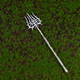 Ethic Dragon Hairsticks Silver Axe Sword Hair Accessories Witch Snake Triple Moon Pentagram Hairpin Hair Stick