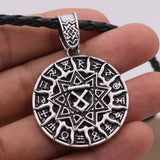 Viking Magic~Ethnic Viking Runes OTHALA Slavic Amulet Kolovrat Pendant Necklace Collier Yggdrasil Sun Wheel Pendant Pagan Norse Jewelry Drop