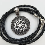 Viking Magic~Ethnic Viking Runes OTHALA Slavic Amulet Kolovrat Pendant Necklace Collier Yggdrasil Sun Wheel Pendant Pagan Norse Jewelry Drop