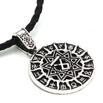 Viking Magic~Ethnic Viking Runes OTHALA Slavic Amulet Kolovrat Pendant Necklace Collier Yggdrasil Sun Wheel Pendant Pagan Norse Jewelry Drop