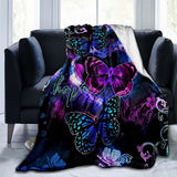 Faith Hope Love Butterfly Printed Quilts Fleece Blankets