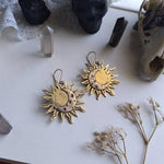 Fashion Bohemia Sun and Moon Earrings Gold Color Drop Earrings for Women Female Boho Wedding Party Jewelry Gift for Her
