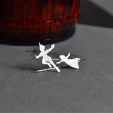 Fashion Fairy Tale Gold Color Silver Color Peter Pan Dangle Earrings