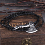 Fashion Jewelry Nordic Viking Valknut Axe Amulet Charm Multilayer Leather Bracelet Bangle for Women & Men Jewelry Gift