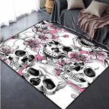 Flower skull Carpets for Living Room 3D Printed  Rugs for Bedroom and Office Soft Non Slip Modern Carpet