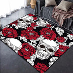 Flower skull Carpets for Living Room 3D Printed  Rugs for Bedroom and Office Soft Non Slip Modern Carpet