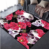 Flower skull Carpets for Living Room 3D Printed  Rugs for Bedroom and Office Soft Non Slip Modern Carpet