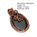 Genuine Labradorite Jasper Agate Turquoise Rutile Ruby Lapis Rhodonite Moonstone Pendant Copper Wire-wrap