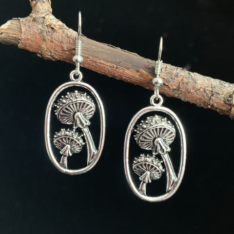 Gifts from nature mushroom earrings Wicca accessories gifts