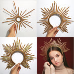 Goddess Crown Spiked Halo crown Wicca Festival Party Church Fairy Lolita Sunburst Elf Wedding ZIP TIE Wrap Hair Band Headdress